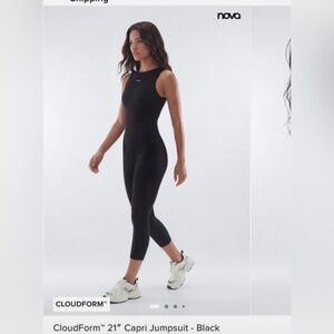 Fashion Nova Black Capri Jumpsuit